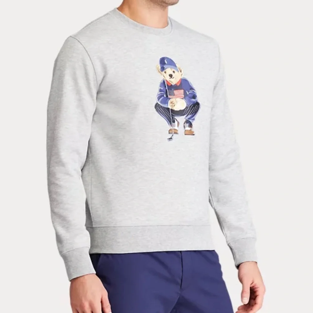 Polo by Ralph Lauren Gray Sweatshirt with Blue Graphic - Picture 4 of 9